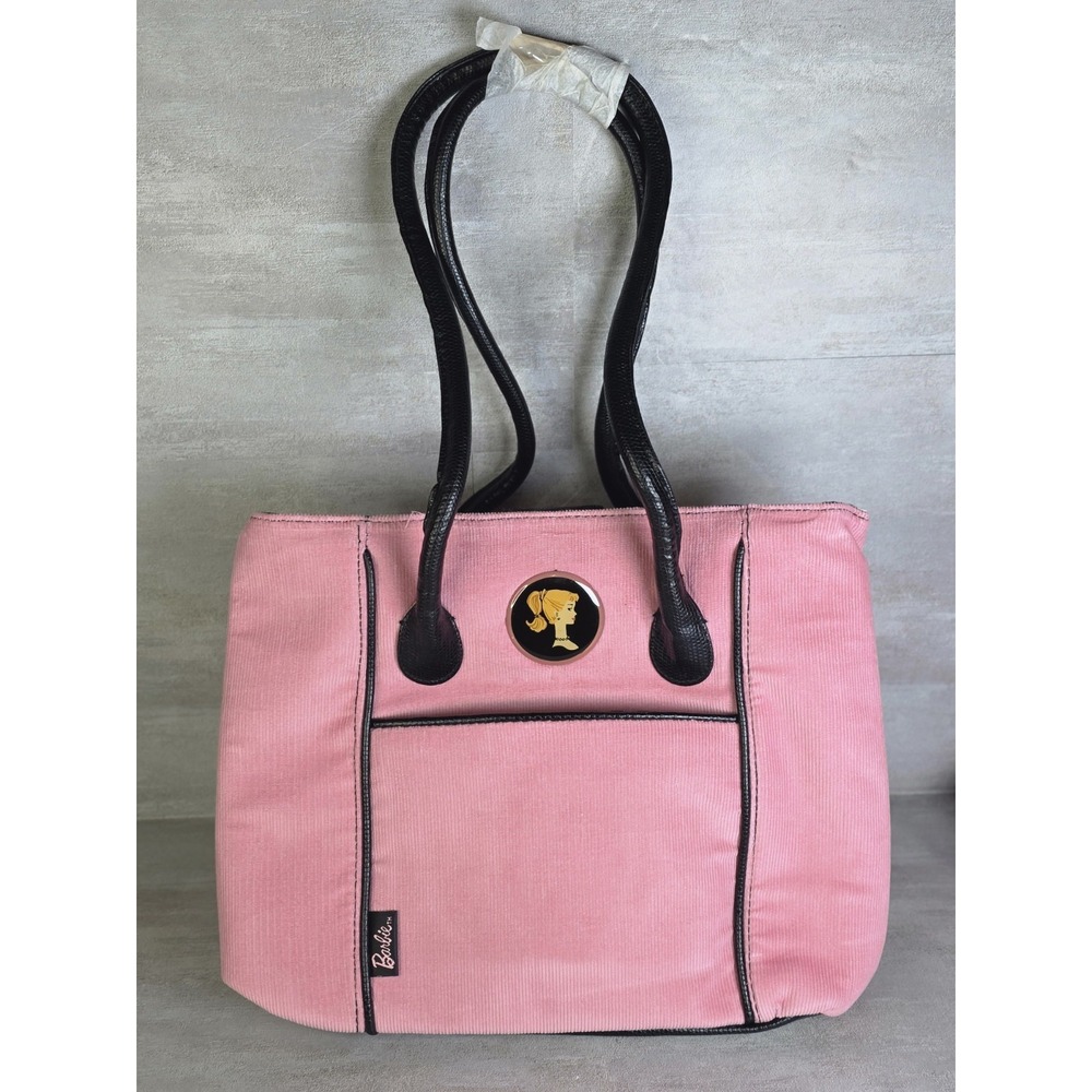 Vintage Avon Nostalgia For Barbie Pink Corduroy Tote Bag W. Key Chain Y2K New